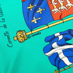Hermes Carre 90 Pavois Flag Scarf Green Silk — view 3