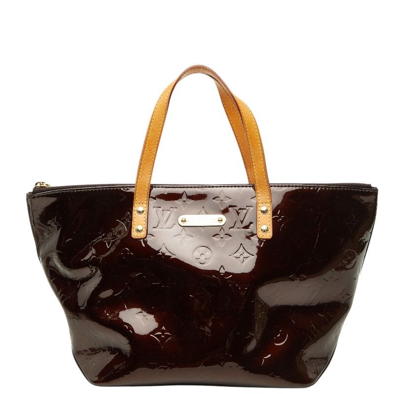 Louis Vuitton Monogram Vernis Bellevue PM Handbag Amarante Purple Patent Leather