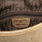Dior Gaucho Handbag Shoulder Beige Leather — view 5