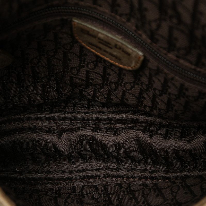 Dior Gaucho Handbag Shoulder Beige Leather — view 4