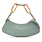 Fendi Orlock Swing Handbag Shoulder Green Leather