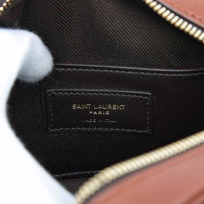Saint Laurent le Monogram Camera Bag Crossbody Brown Leather — view 5