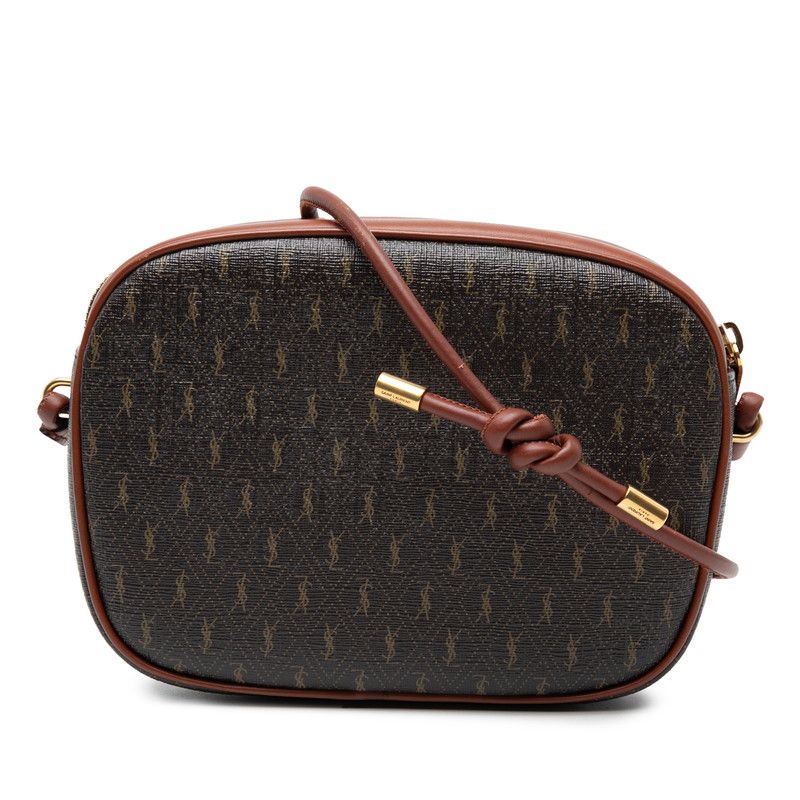 Saint Laurent le Monogram Camera Bag Crossbody Brown Leather