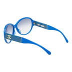 Chanel CC Logo Gradient Sunglasses Blue Acetate Eyewear — view 2