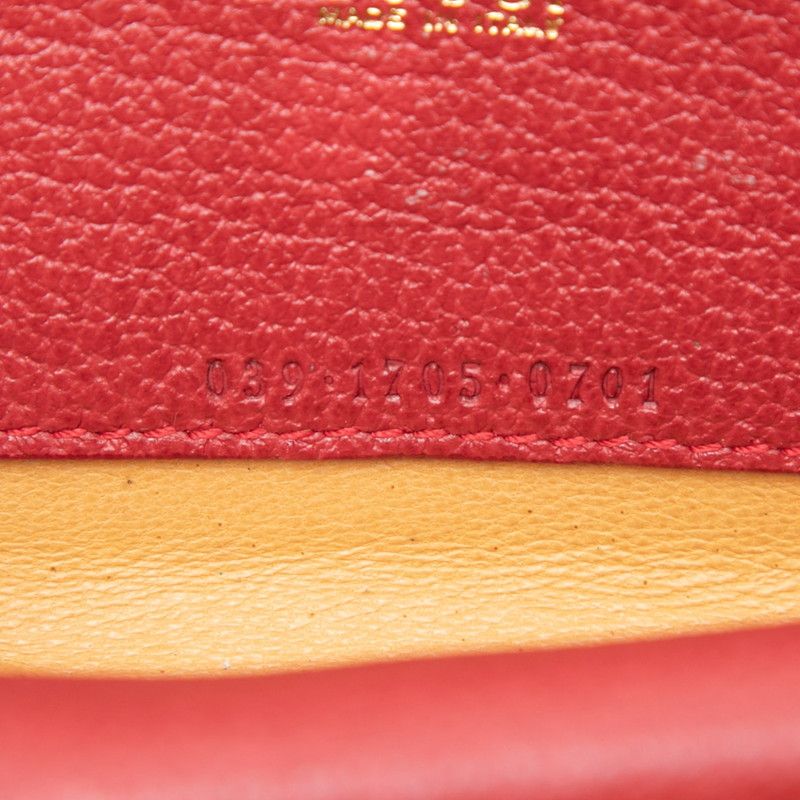 Gucci Bamboo Mini 2-Way Crossbody Shoulder Bag 039 Red Suede Leather — view 6