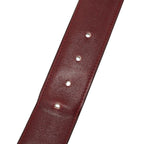 Celine Vintage Carriage Belt 70 Wine Red Bordeaux Leather — view 6