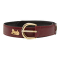 Celine Vintage Carriage Belt 70 Wine Red Bordeaux Leather