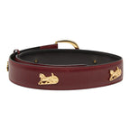 Celine Vintage Carriage Belt 70 Wine Red Bordeaux Leather — view 3