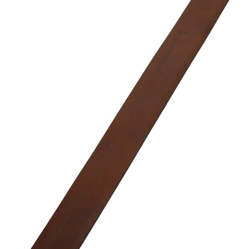 Saint Laurent Vintage Logo Belt Black Brown Leather Plated — view 4