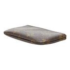 Louis Vuitton Monogram Pochette Cles Coin Case Key Purse Brown Leather — view 5