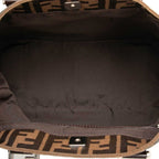 Fendi Zucca Handbag Brown Black Canvas Leather — view 4
