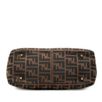 Fendi Zucca Handbag Brown Black Canvas Leather — view 3