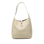 Saint Laurent YSL Logo le 7 Shoulder Bag White Leather