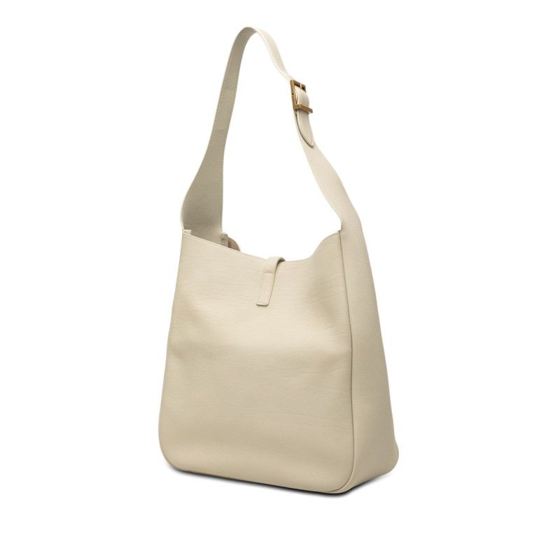 Saint Laurent YSL Logo le 7 Shoulder Bag White Leather — view 2