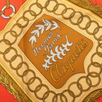 Hermes Carre 90 Cliquetis Scarf Red White Silk — view 2