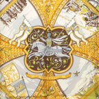 Hermes Carre 90 Life on Horseback la Vie a Cheval Scarf Brown Multicolor Silk — view 2