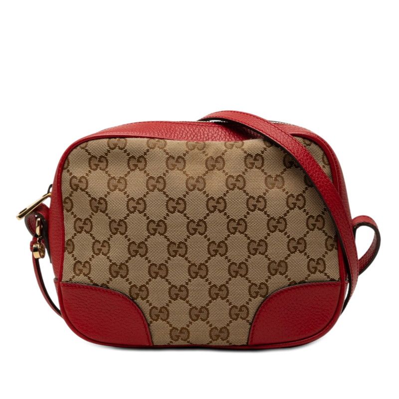 Gucci GG Canvas Crossbody Shoulder Bag Beige