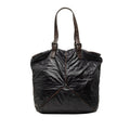 Bottega Veneta Spinnaker Tote Shoulder Bag Black Brown Nylon Leather