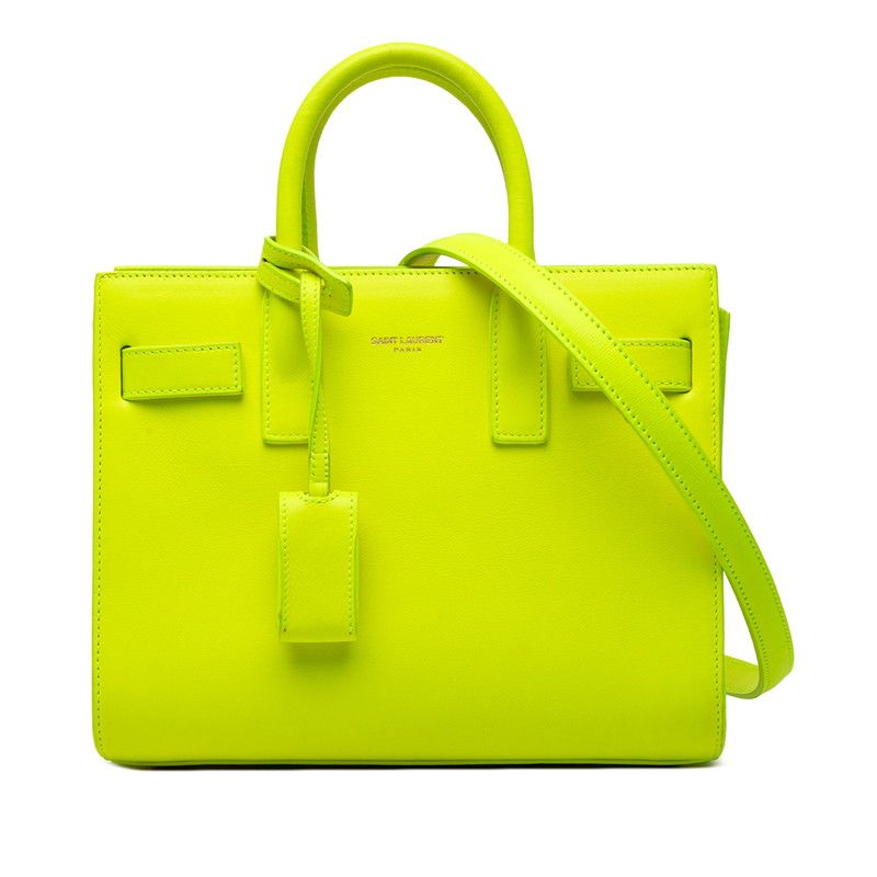 Saint Laurent Sac de Jour Nano 2-Way Shoulder Bag Yellow Leather