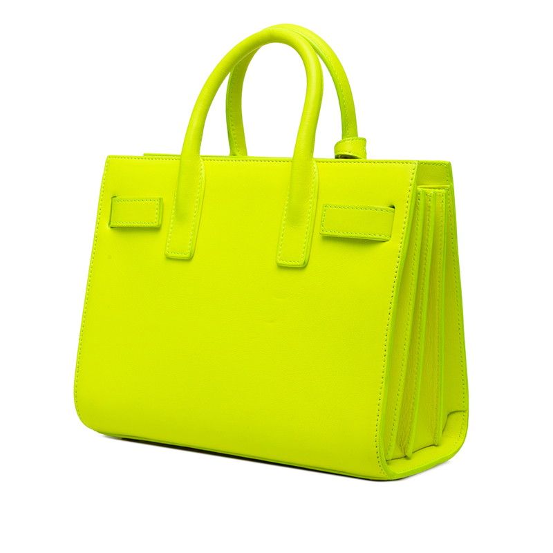 Saint Laurent Sac de Jour Nano 2-Way Shoulder Bag Yellow Leather — view 2