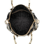 Gucci Bamboo 2-Way Shoulder Bag Black Gold Patent Leather — view 4