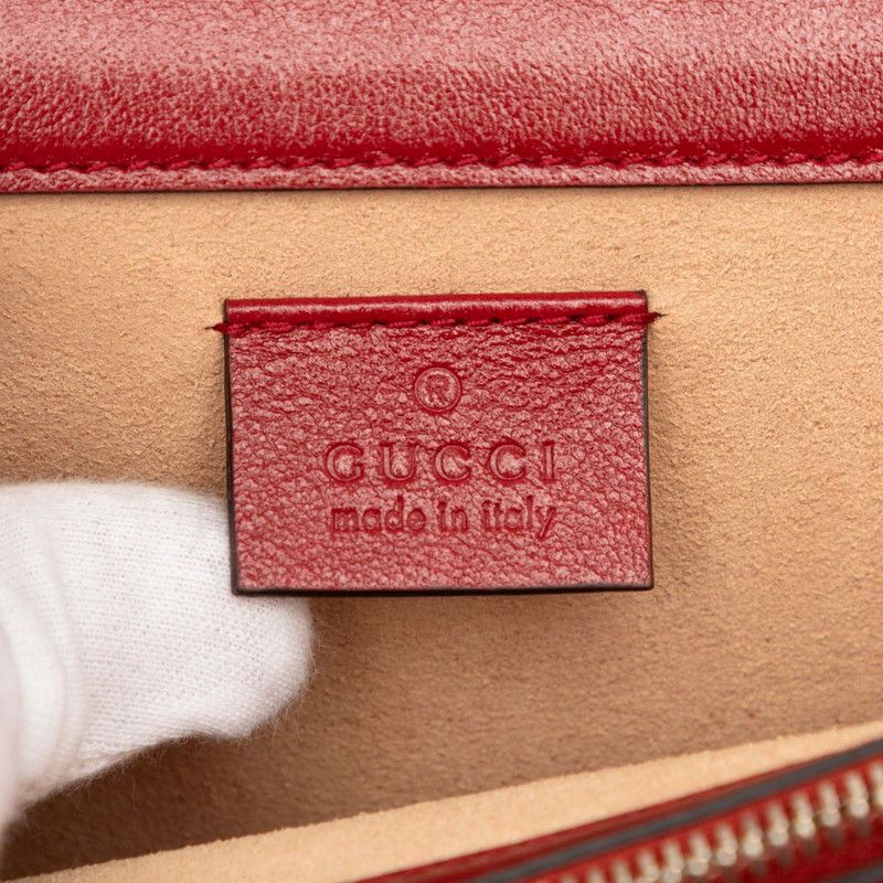 Gucci GG Tweed Dionysus Chain Shoulder Bag White Red Black — view 6