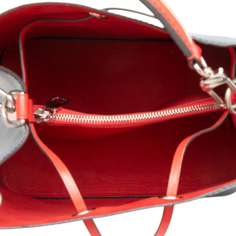 Louis Vuitton Epi Neo Noe MM 2-Way Shoulder Bag Andigo Blue Navy Red Leather — view 4