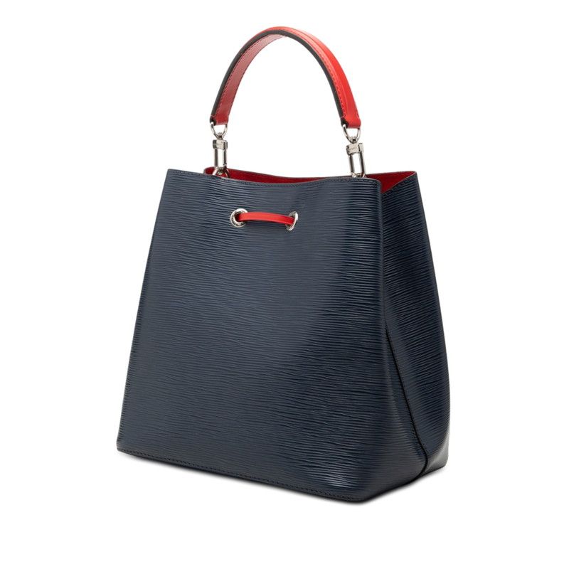 Louis Vuitton Epi Neo Noe MM 2-Way Shoulder Bag Andigo Blue Navy Red Leather — view 2