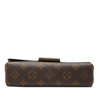Louis Vuitton Monogram Pochette LV Thelma Chain Shoulder Bag Brown Black Leather — view 3