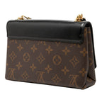 Louis Vuitton Monogram Pochette LV Thelma Chain Shoulder Bag Brown Black Leather — view 2