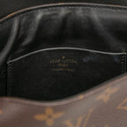 Louis Vuitton Monogram Pochette LV Thelma Chain Shoulder Bag Brown Black Leather — view 5