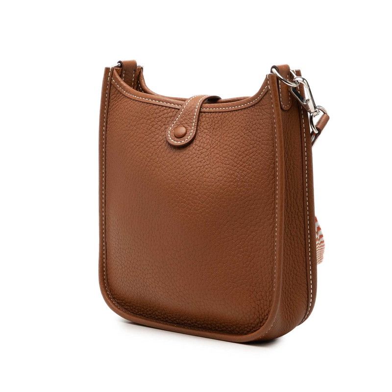 Hermes Evelyne TPM Amazon Crossbody Shoulder Bag Gold Brown Silver Taurillon — view 2
