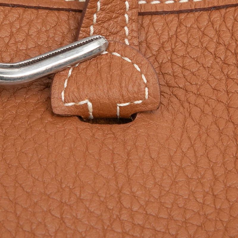 Hermes Evelyne TPM Amazon Crossbody Shoulder Bag Gold Brown Silver Taurillon — view 6