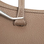 Hermes Evelyne TPM Amazon Crossbody Shoulder Bag Etoupe Gray Gold Taurillon — view 6