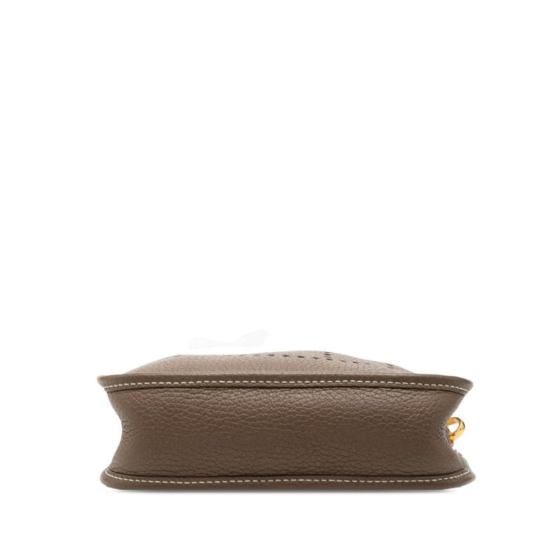 Hermes Evelyne TPM Amazon Crossbody Shoulder Bag Etoupe Gray Gold Taurillon — view 3