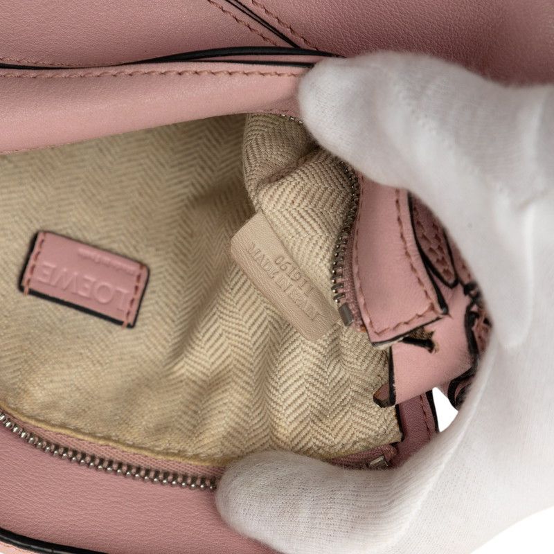 Loewe Puzzle Mini 2-Way Shoulder Bag Pink Leather — view 5