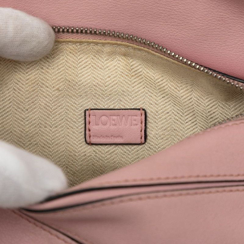 Loewe Puzzle Mini 2-Way Shoulder Bag Pink Leather — view 6
