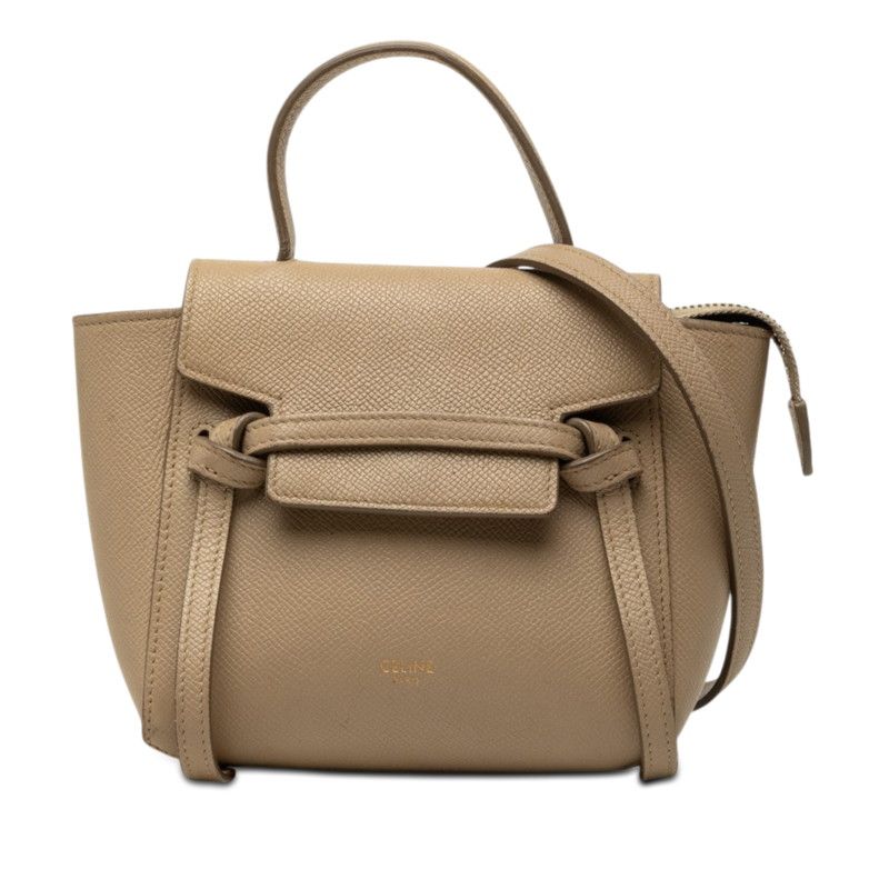 Celine Belt Bag Pico 2-Way Beige Leather