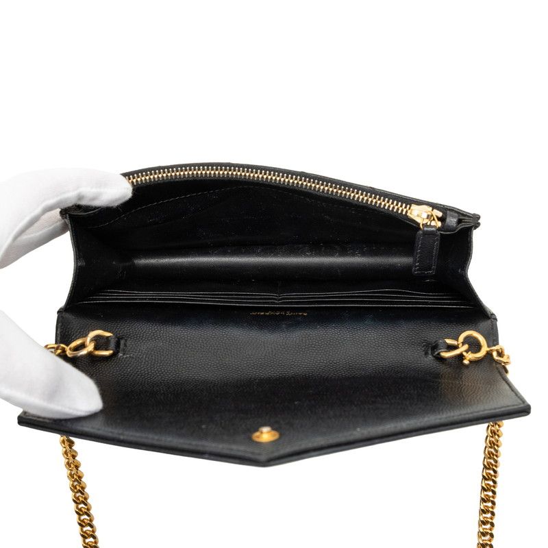 Saint Laurent Cassandra Envelope YSL Logo Crossbody Chain Wallet Shoulder — view 4