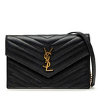 Saint Laurent Cassandra Envelope YSL Logo Crossbody Chain Wallet Shoulder