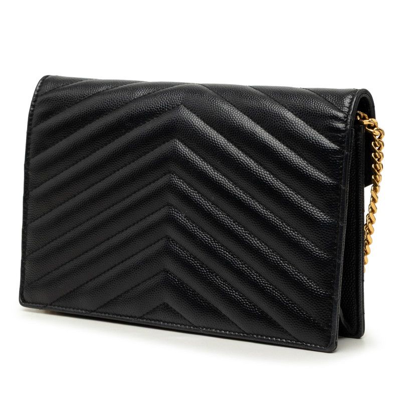 Saint Laurent Cassandra Envelope YSL Logo Crossbody Chain Wallet Shoulder — view 2