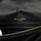 Saint Laurent Cassandra Envelope YSL Logo Crossbody Chain Wallet Shoulder — view 5