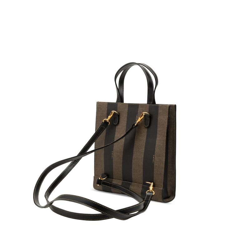 Fendi Pecan Shoulder Bag Mini Backpack 3way Black Beige Leather — view 2