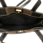 Fendi Pecan Shoulder Bag Mini Backpack 3way Black Beige Leather — view 4