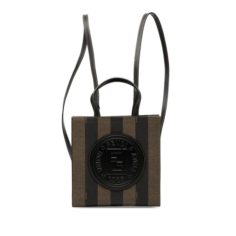 Fendi Pecan Shoulder Bag Mini Backpack 3way Black Beige Leather
