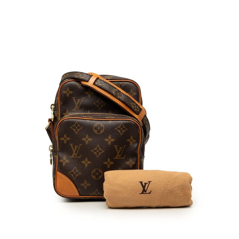 Louis Vuitton Monogram Amazon Crossbody Shoulder Bag Brown Leather — view 7
