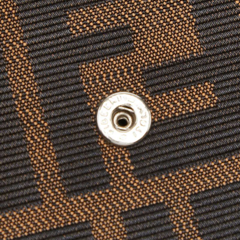 Fendi Zucca Trifold Wallet Brown Black Canvas Leather — view 7