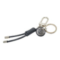 Louis Vuitton Damier Graphite Bag Charm Key Holder Leather Rope Black Silver