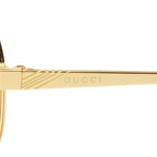 Gucci Boston UV Cut Sunglasses Gold Ivory Acetate Plated Eyewear — view 6