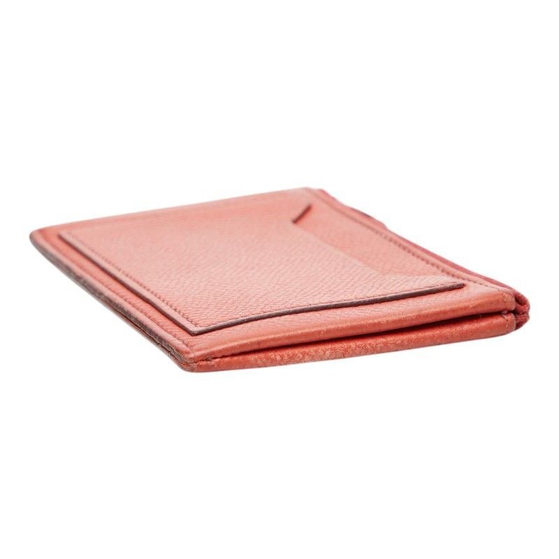 Hermes Clarice PM Coin Purse Orange Leather — view 4